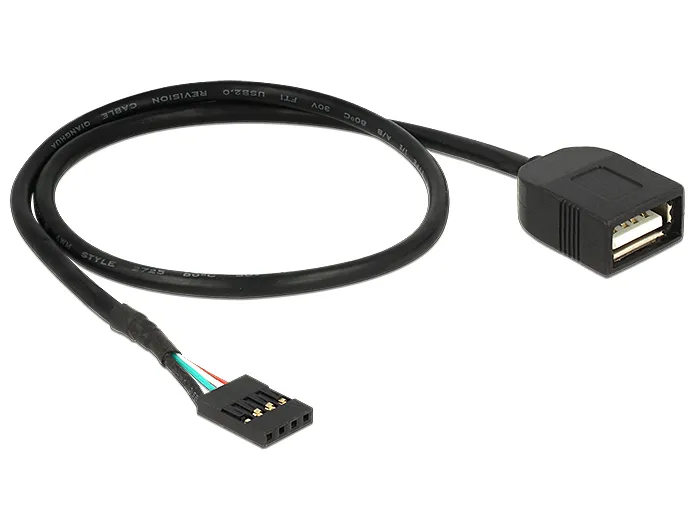 USB Kabel Pin Header Buchse an USB 2.0 Typ-A Buchse 40 cm, Delock® [83825]