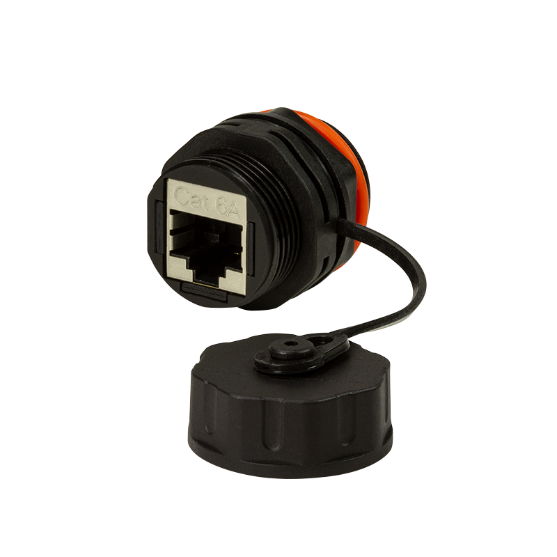 Cat.6A Outdoor Schraub-Kupplung 2 x RJ45, IP68