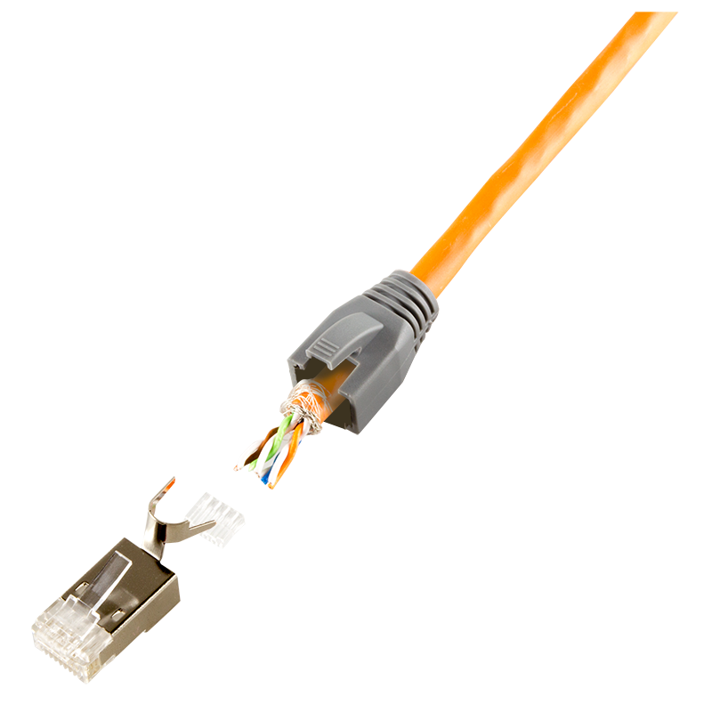 RJ45-Modularstecker, Cat.8.1/Cat.6A, geschirmt, 10 Stk.