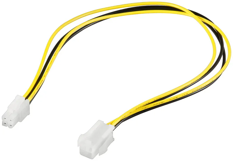 Interne Stromkabelverlängerung P4 4pol Stecker auf Buchse, 0,3m, Good Connections®