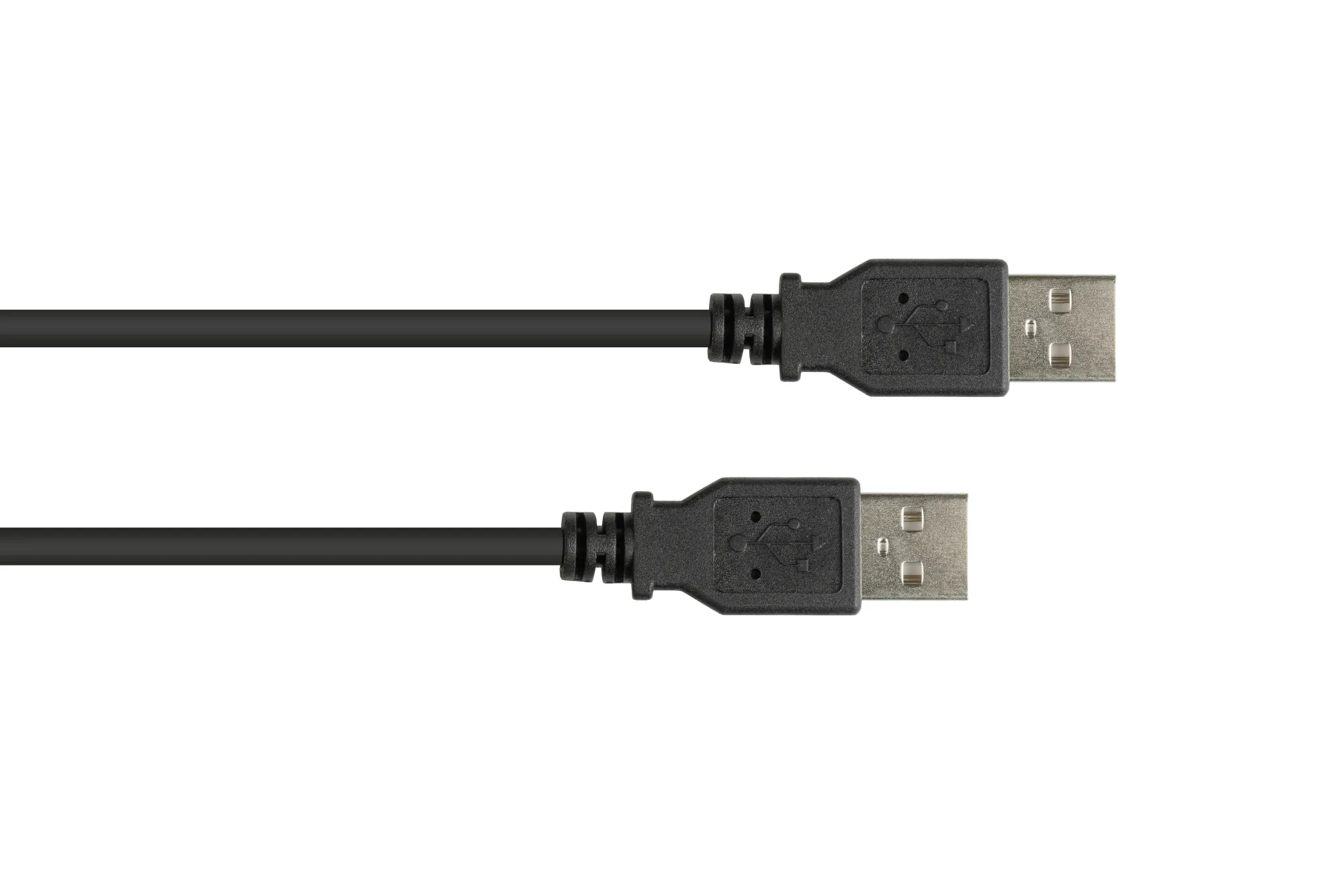 Anschlusskabel USB 2.0 High-Speed EASY A Stecker an EASY A Stecker, schwarz, 3m, Good Connections®
