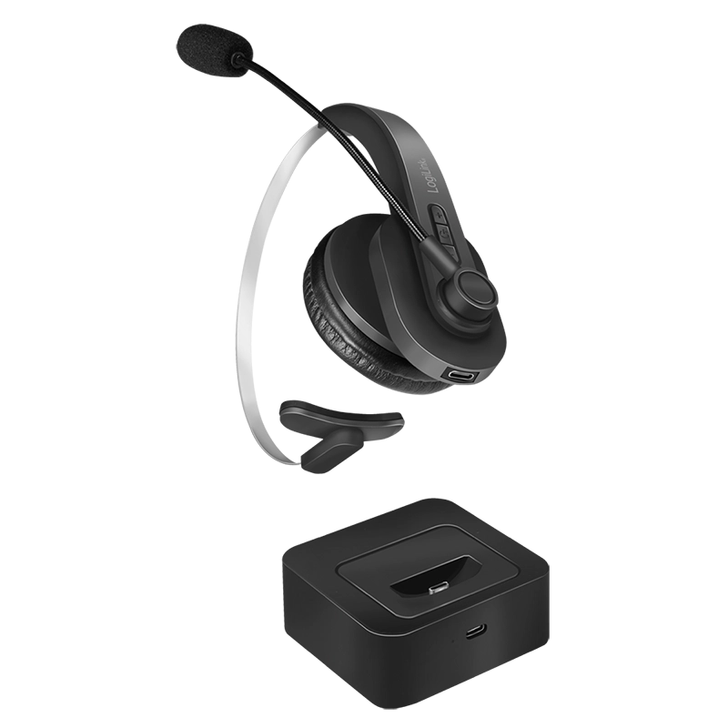 Bluetooth Mono Headset mit Ladestation, Mikrofon