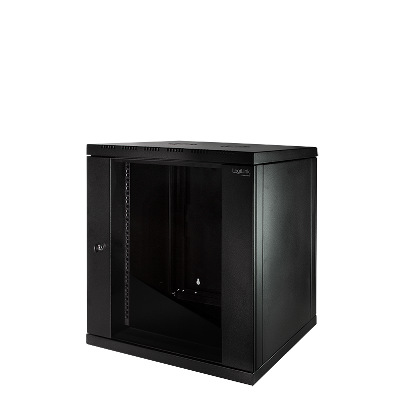 19" Wandschrank einteilig 12HE 600 x 560 mm, schwarz