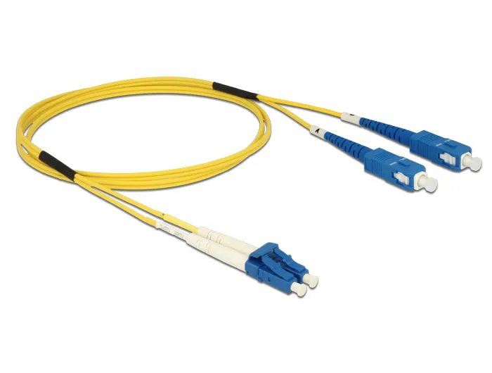 Kabel Lichtwellenleiter LC an SC Singlemode OS2, 1m, Delock® [84609]