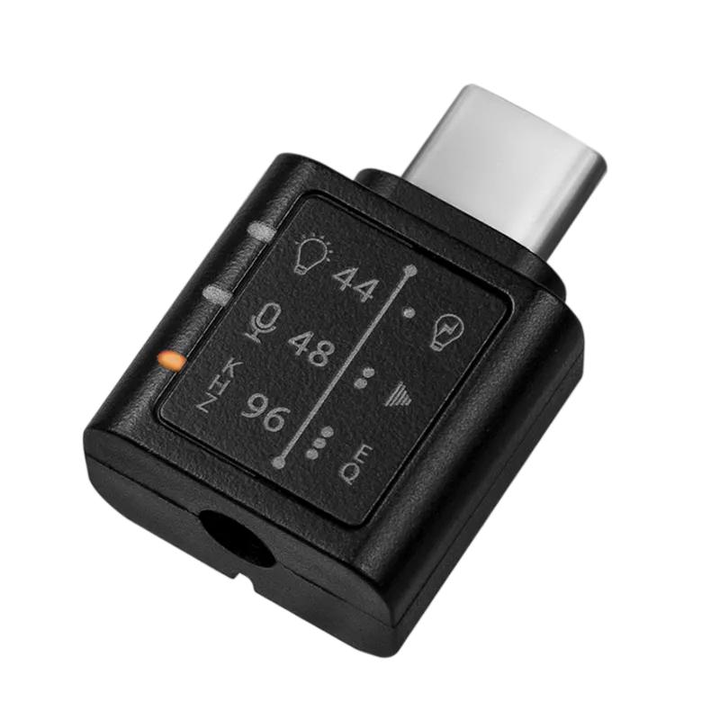 USB 3.2-Audio-Adapter mit EQ, USB-C/M zu 3,5 mm/F, schwarz