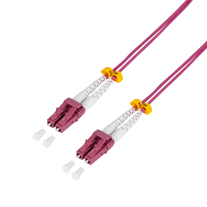LWL Duplex Patchkabel, OM4, 50/125µ, LC-LC, erikaviolett, 5 m
