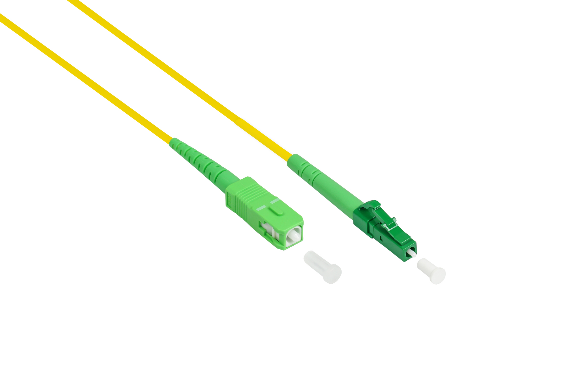 Patchkabel LWL Simplex OS2 (Singlemode, 9/125) LC (APC) / SC (APC), LSZH, 3m, Good Connections®