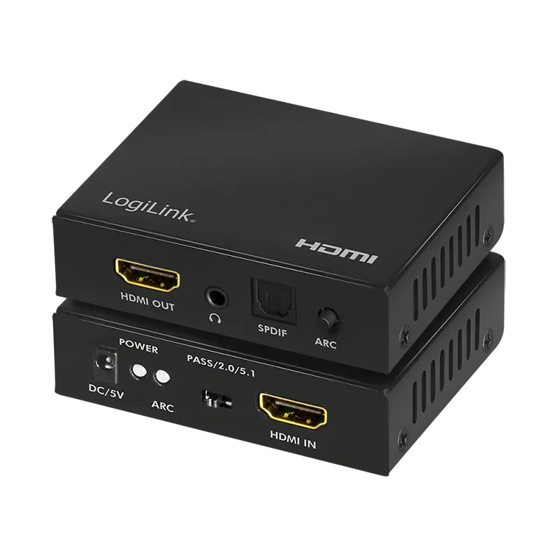 HDMI-Audio-Extraktor, 2CH/5.1CH, SPDIF, 3,5 mm, 4K/60 Hz, HDR, CEC, ARC