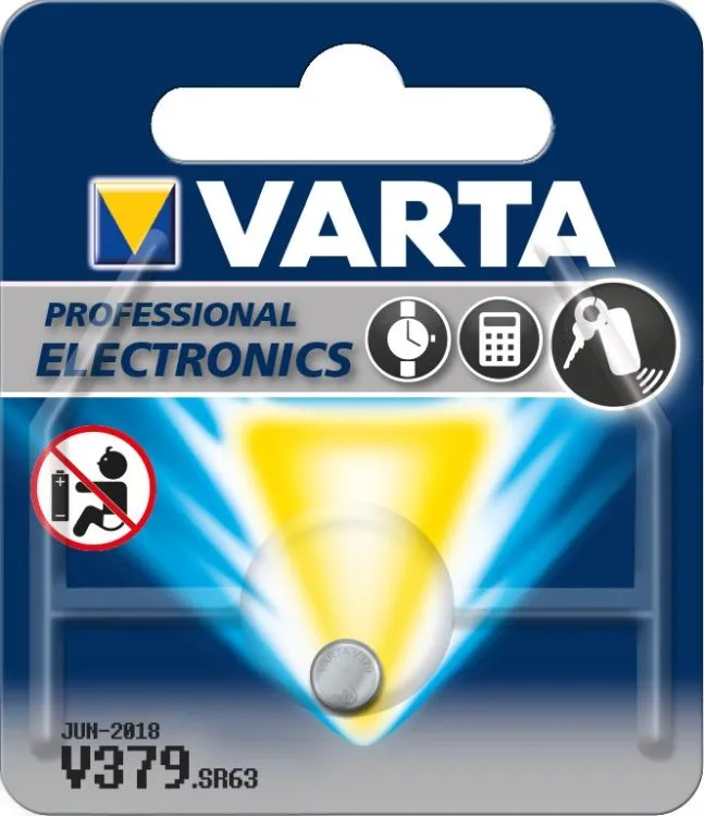 Varta® Knopfzelle (V379) Silberoxid-Zink, SR63, 1,55V, 14mAh