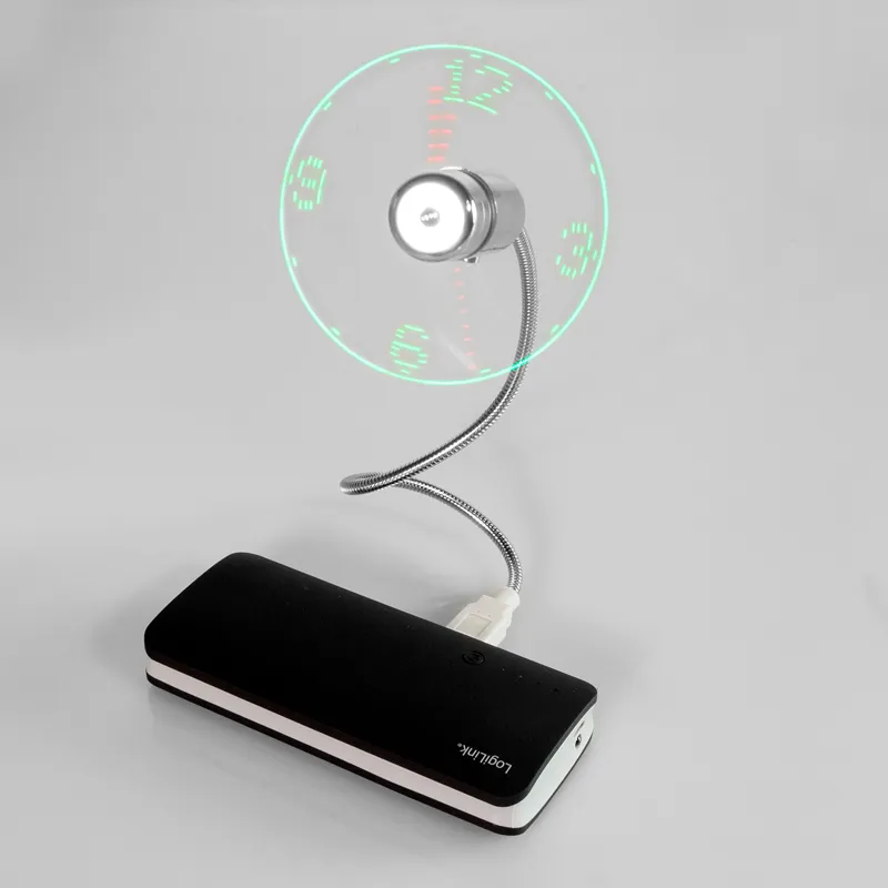 USB-Ventilator mit Uhrzeitanzeige