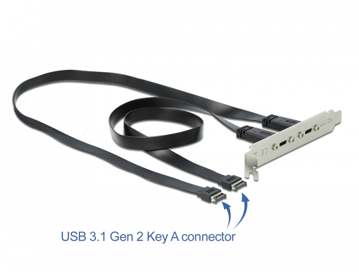 USB 3.1 Gen 2 Slotblech mit 2 x USB Type-C™ Port, Delock® [8