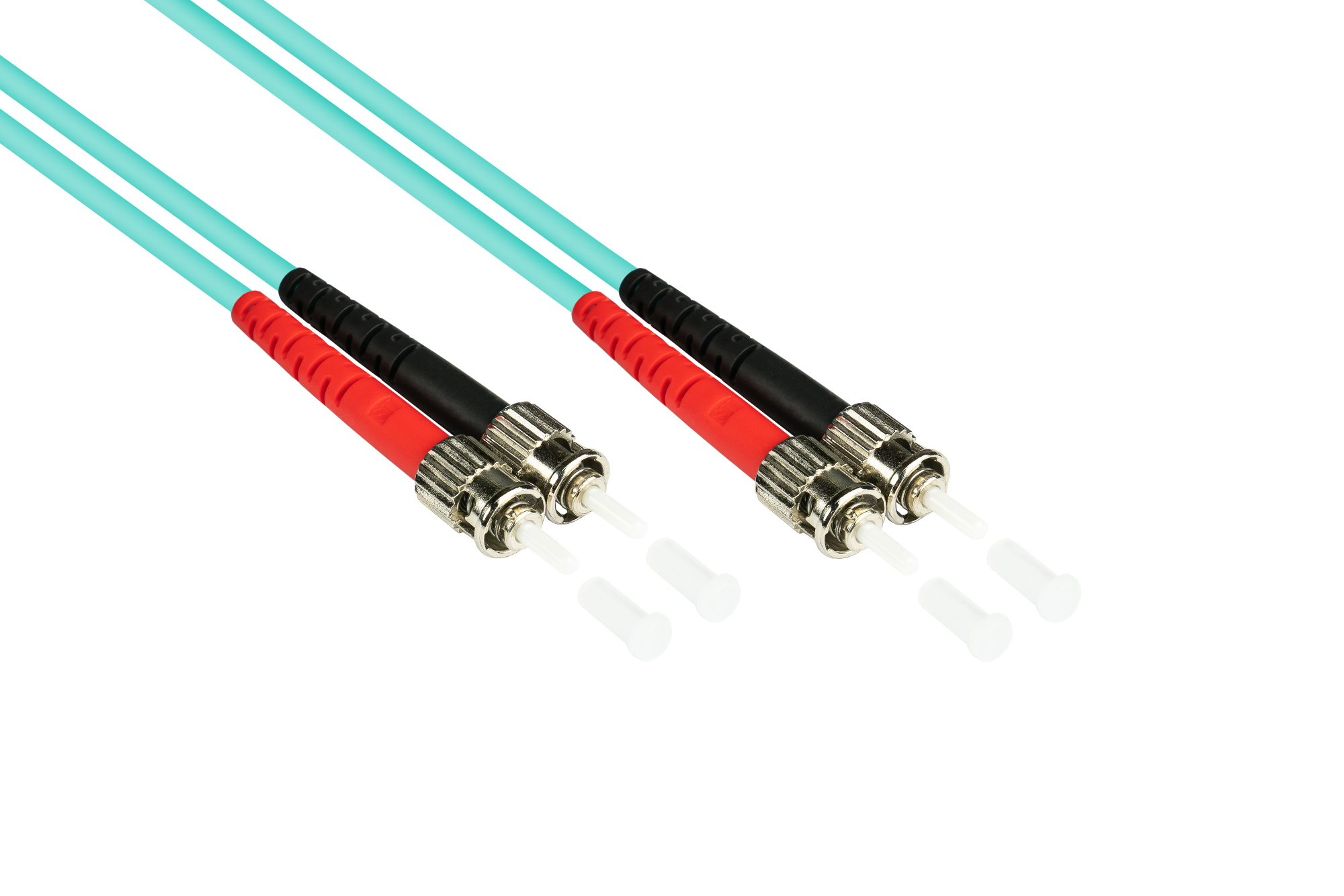 Patchkabel LWL Duplex OM3 (Multimode, 50/125) ST/ST, LSZH, 2m, Good Connections®