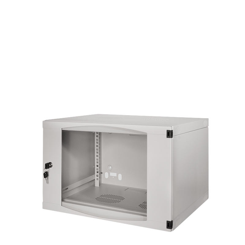 19" Wandschrank 6HE 540 x 450 mm, unmontiert, grau