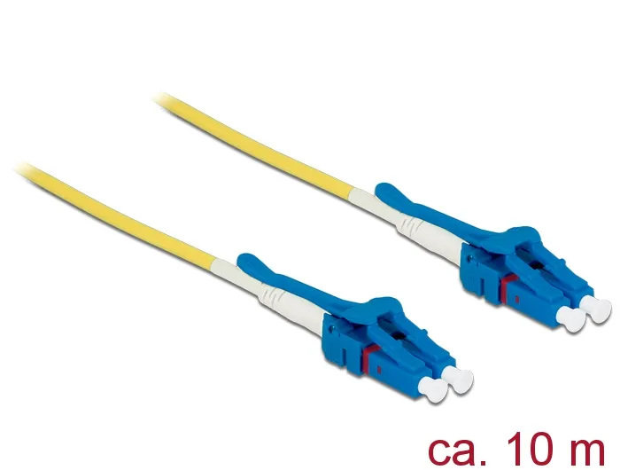 Kabel Lichtwellenleiter LC an LC Singlemode OS2, Uniboot, 10m, Delock® [85087]