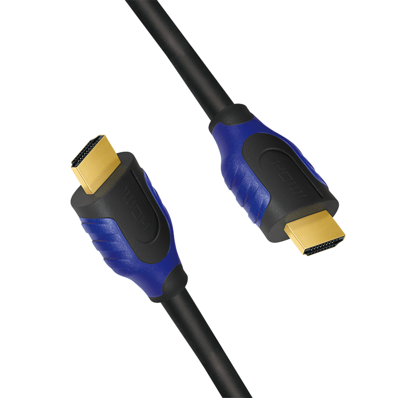 HDMI-Kabel, A/M zu A/M, 4K/60 Hz, schwarz/blau, 2 m