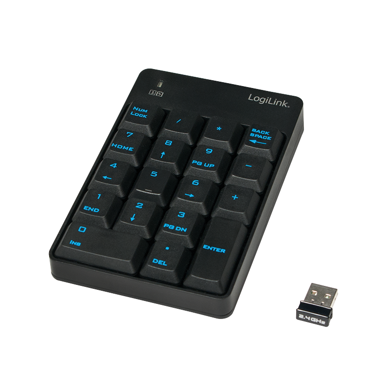 Kabelloses Funk Keypad, 2,4 GHz, schwarz Kabelloses Funk Keypad, 2,4 GHz, schwarz