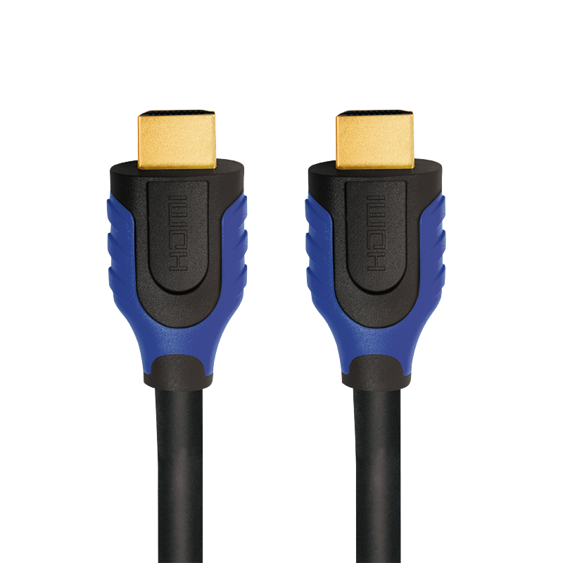 HDMI-Kabel, A/M zu A/M, 4K/60 Hz, schwarz/blau, 2 m