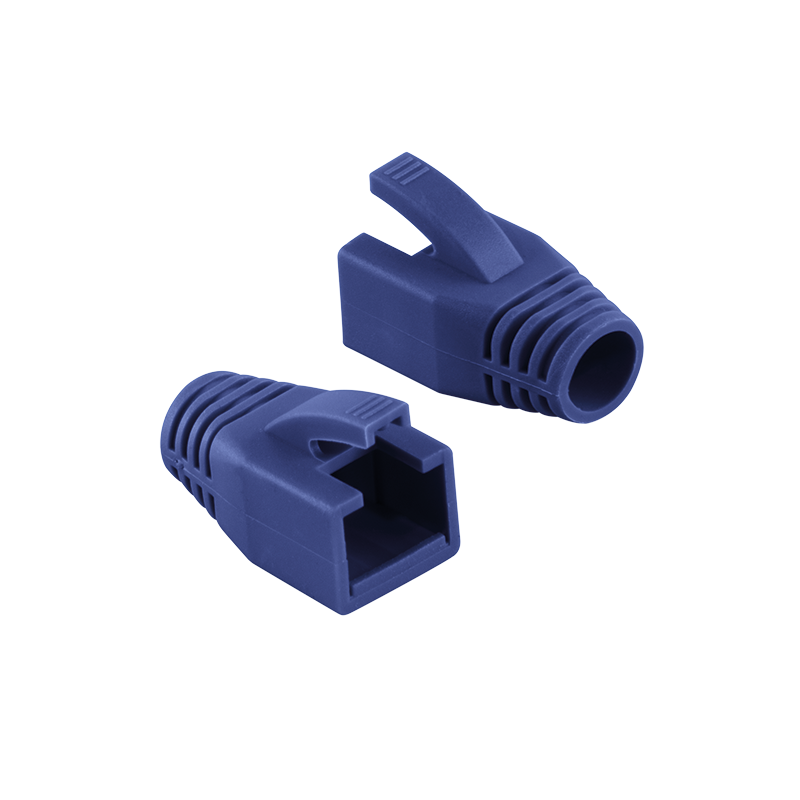 RJ45-Stecker Knickschutztülle, 8,0 mm, blau, 50 Stk.