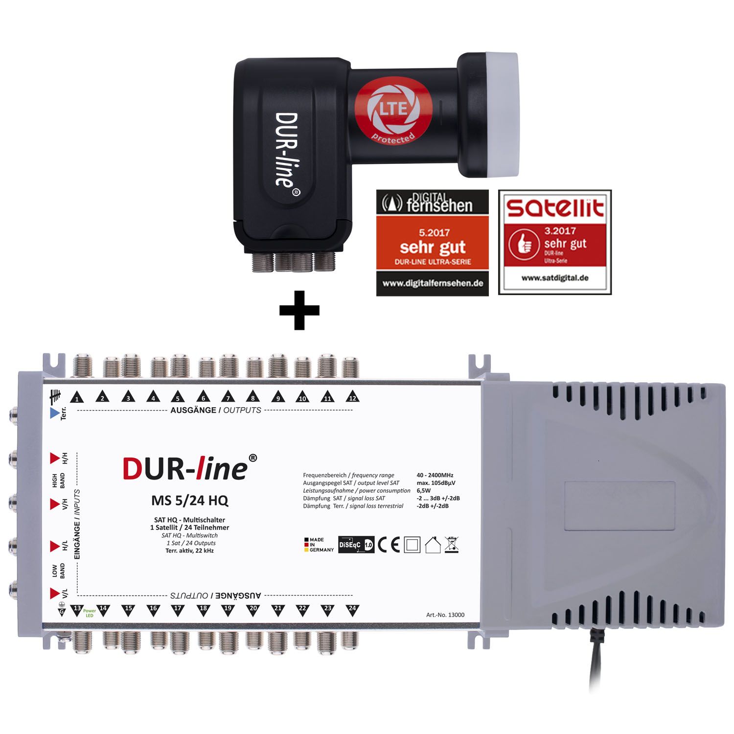 DUR-line MS-S 5/24-Q - Multischalter Set DUR-line MS-S 5/24-Q - Multischalter Set