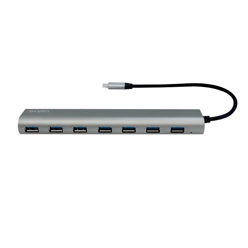USB 3.2 Gen 1x1 USB-C 7-Port Hub, mit Aluminiumgehäuse