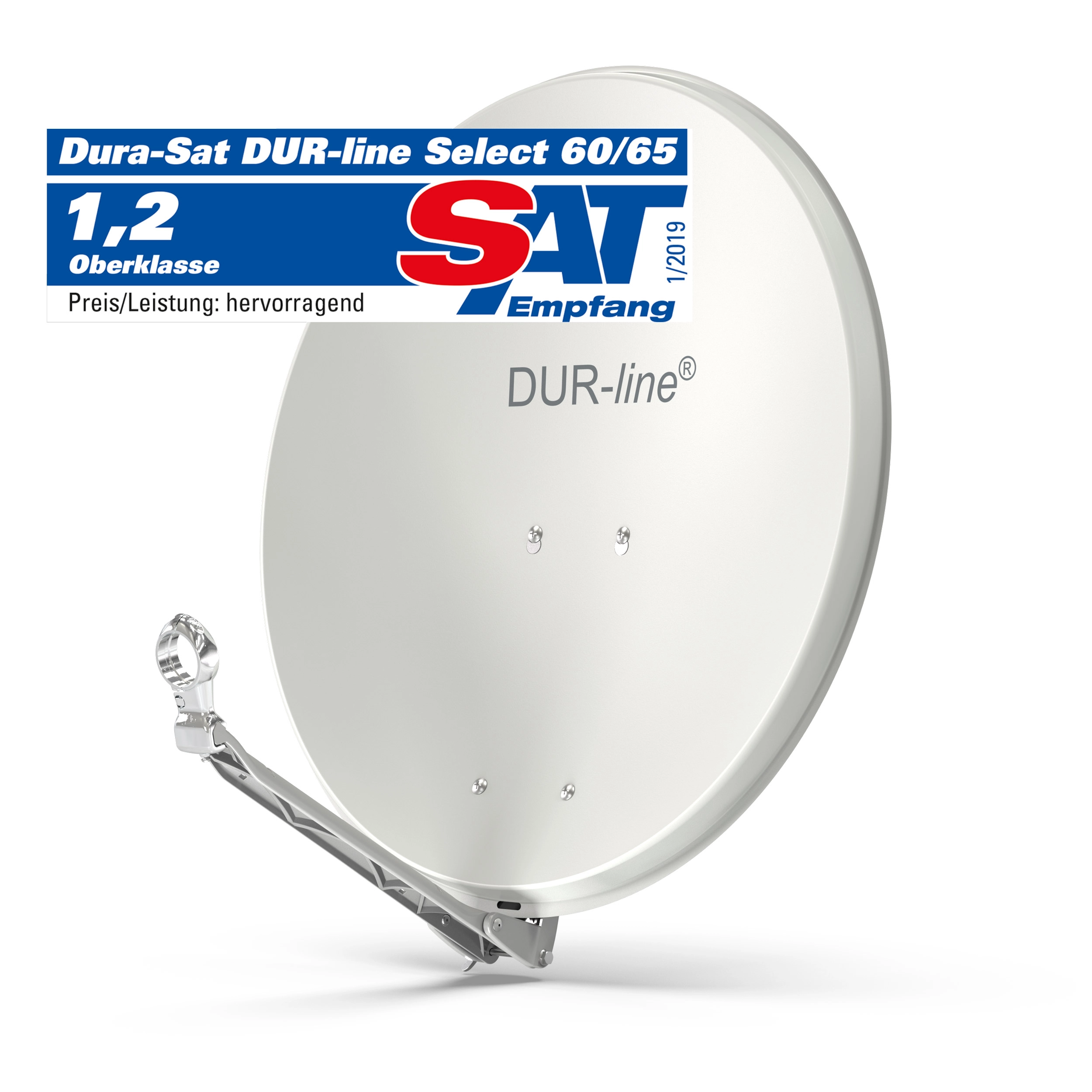 DUR-line Select 60/65 Hellgrau - Alu Sat-Antenne