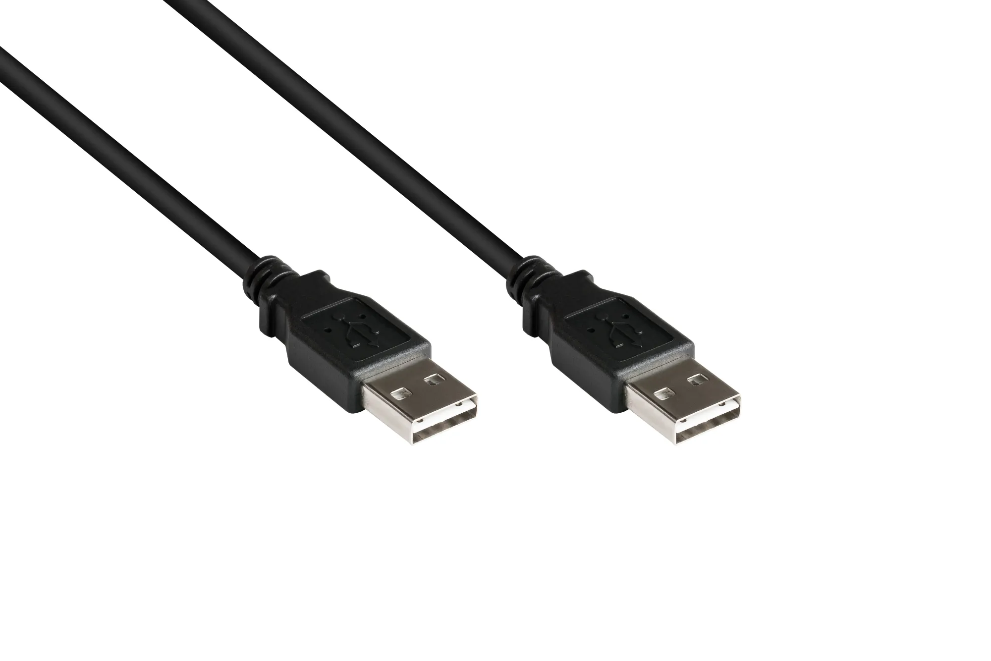 Anschlusskabel USB 2.0 High-Speed EASY A Stecker an EASY A Stecker, schwarz, 3m, Good Connections®