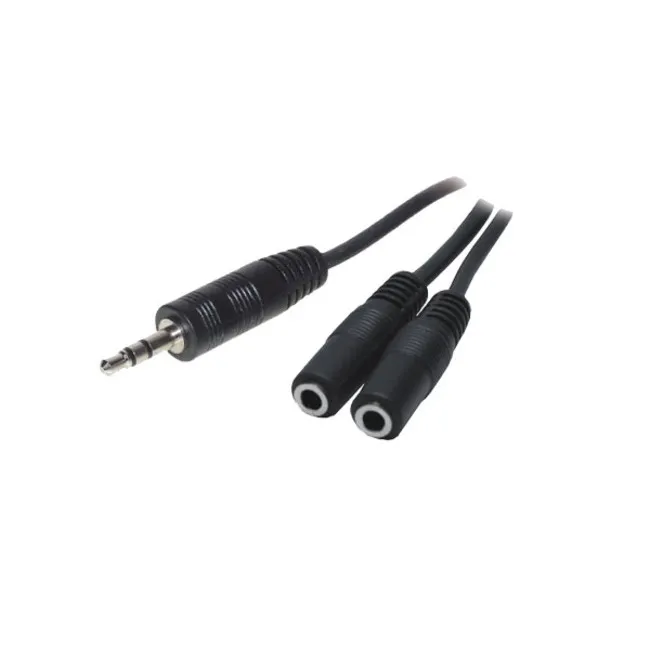 Audio Y-Kabel 3,5mm Klinke Stecker / 2x Buchse Länge: 0,20m