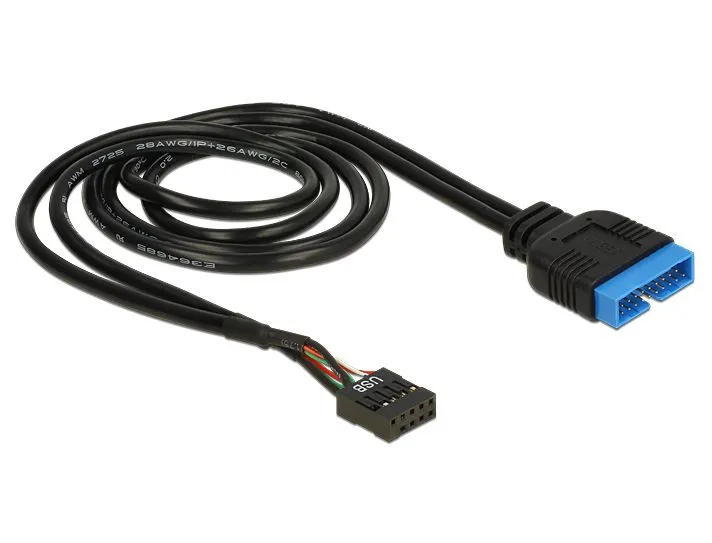 Kabel, USB 3.0 Pinheader Stecker an USB 2.0 Pinheader Buchse, 0,6m, Delock® [83777]