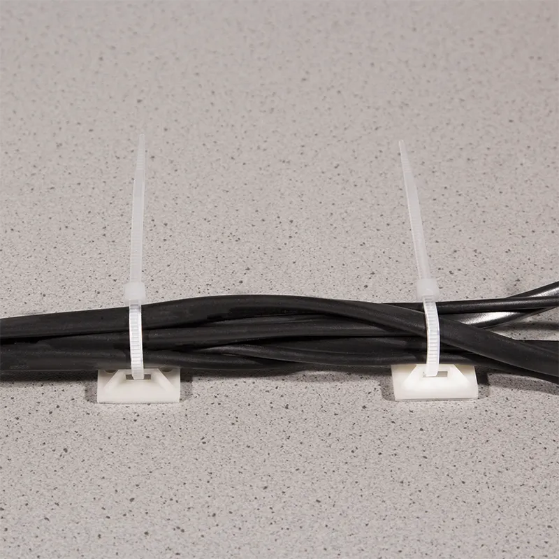 Kabelbinderhalter, ABS, 100 Stk., transp., selbstklebend, 40x40 mm