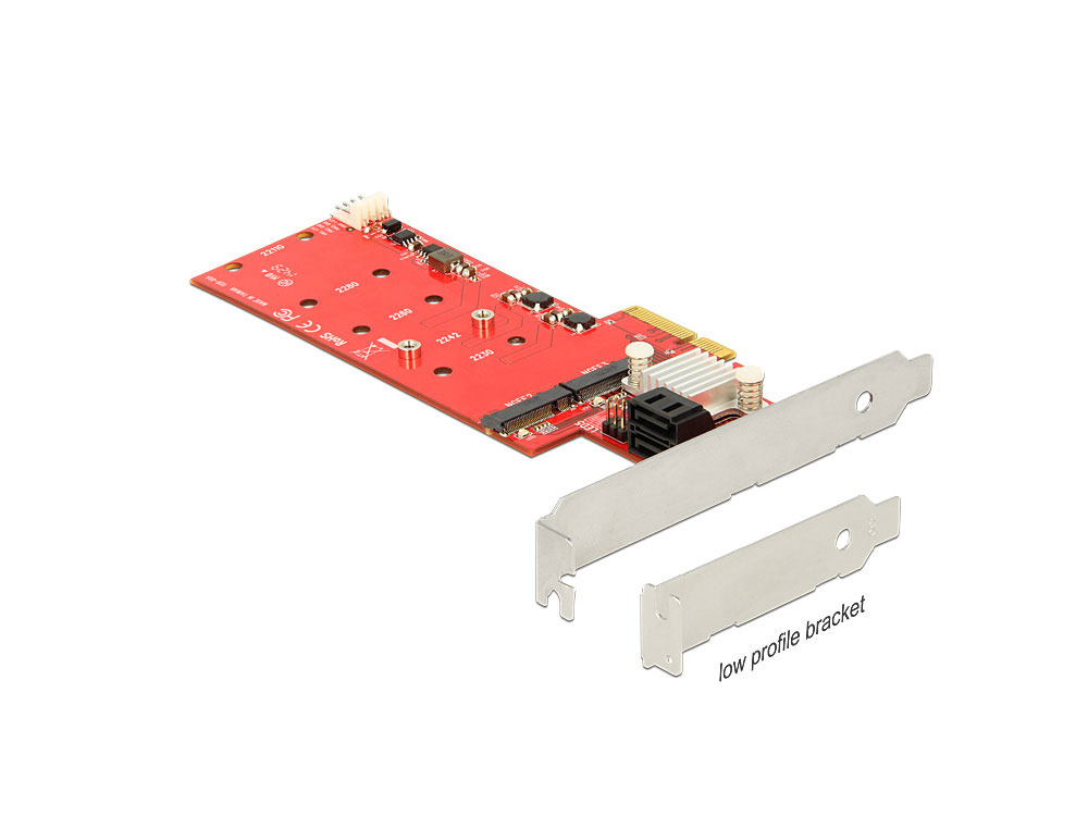 PCI Express Karte an 2 x intern M.2 NGFF + 2 x SATA 6 Gb/s m