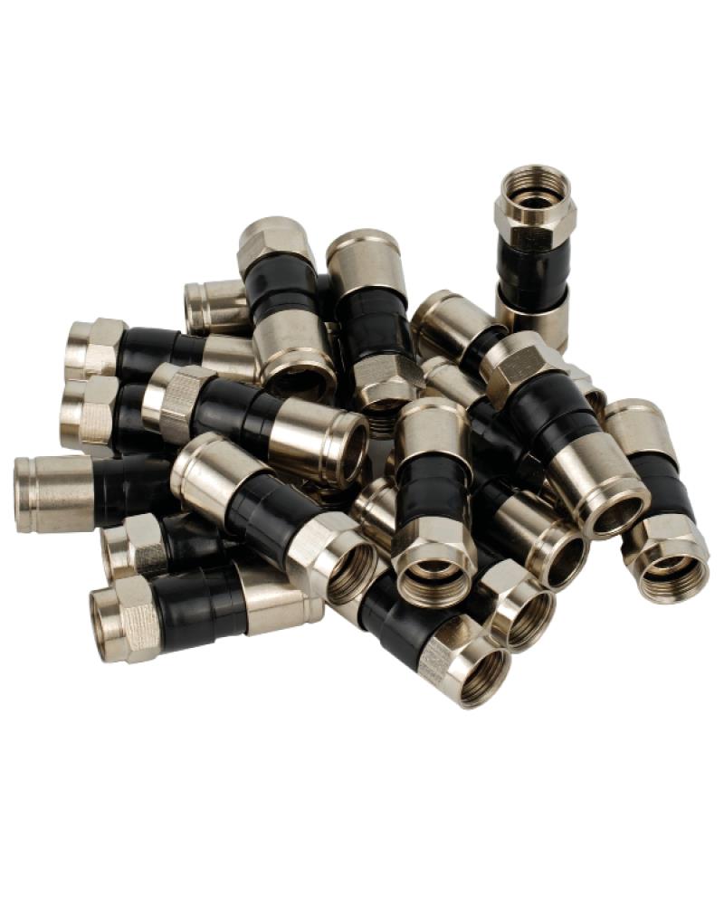 20x F-Kompressionsstecker für RG 6 Koaxialkabel oder 6,8 - 7,4 mm