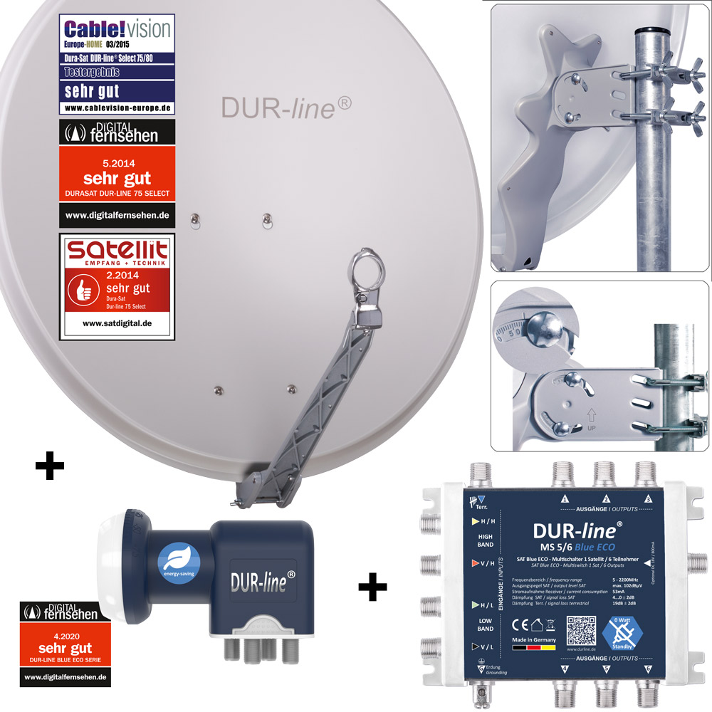 DUR-line Select 75 G 1S/6T Blue ECO - 6 TN Multischalter Set