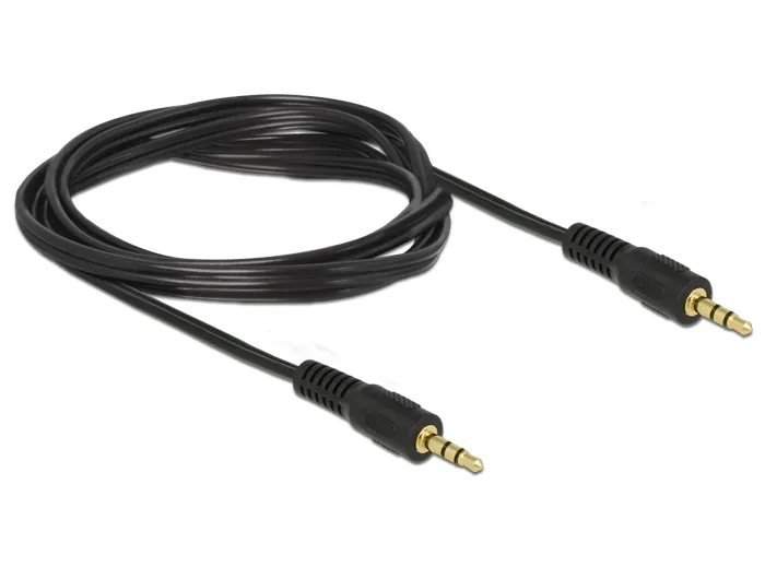 Kabel Audio Klinke 3,5 mm Stecker / Stecker 2,5m, Delock® [84001]