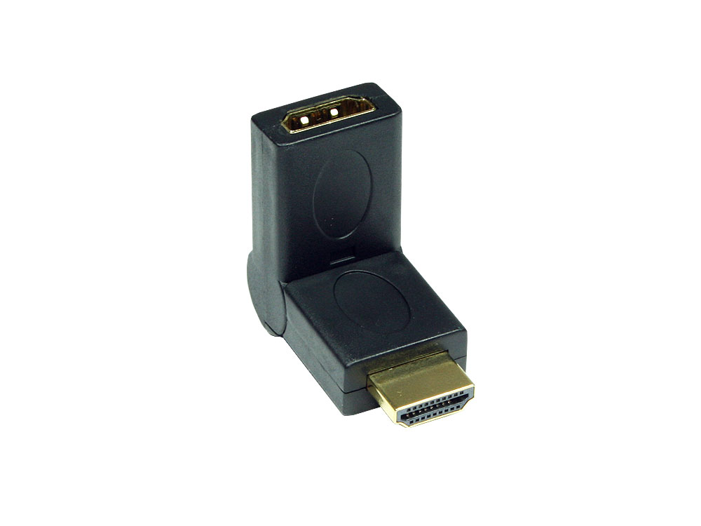 Adapter HDMI 19pol Stecker/Buchse, abwinkelbar, Good Connect