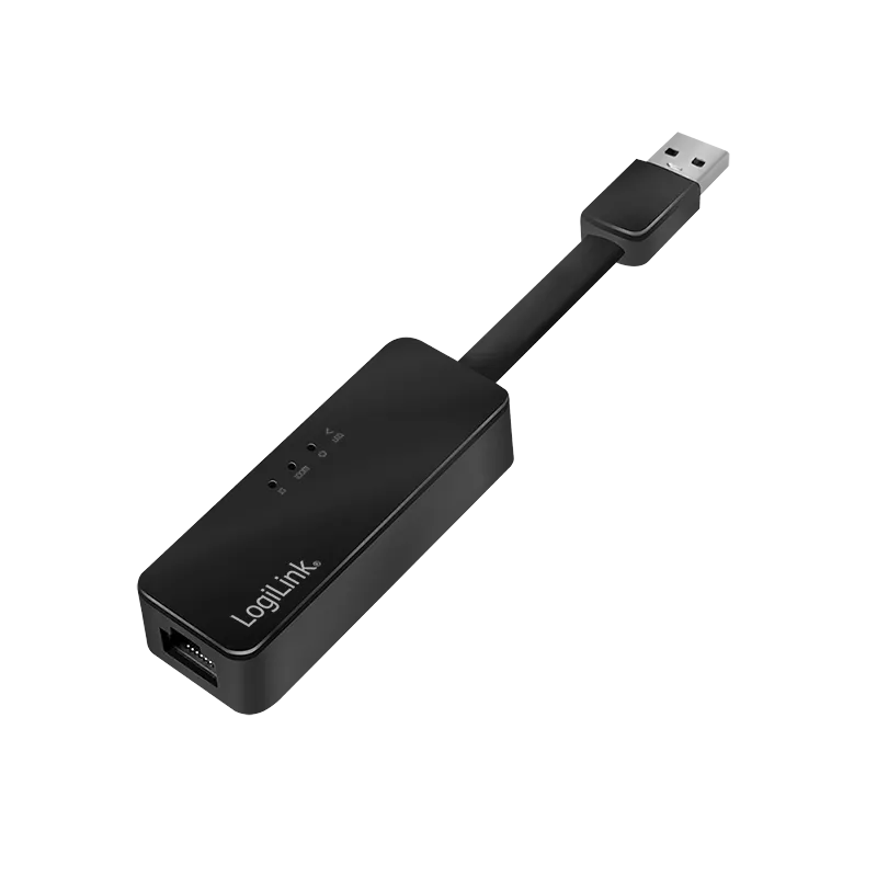 USB 3.0-Ethernet Adapter, USB-A/M zu RJ45/F, schwarz