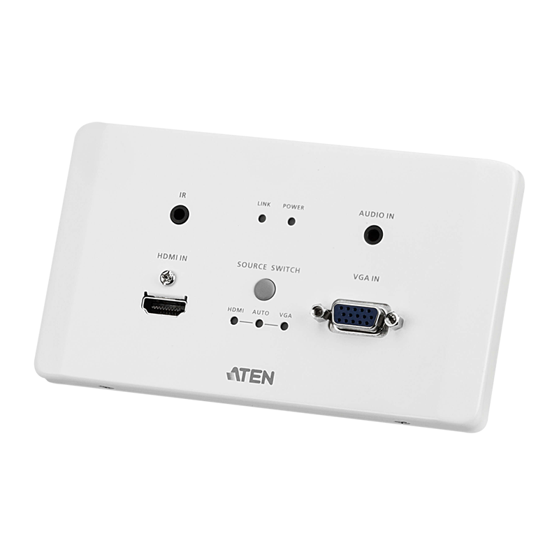 HDMI & VGA HDBaseT Sender mit EU-Wandplatte