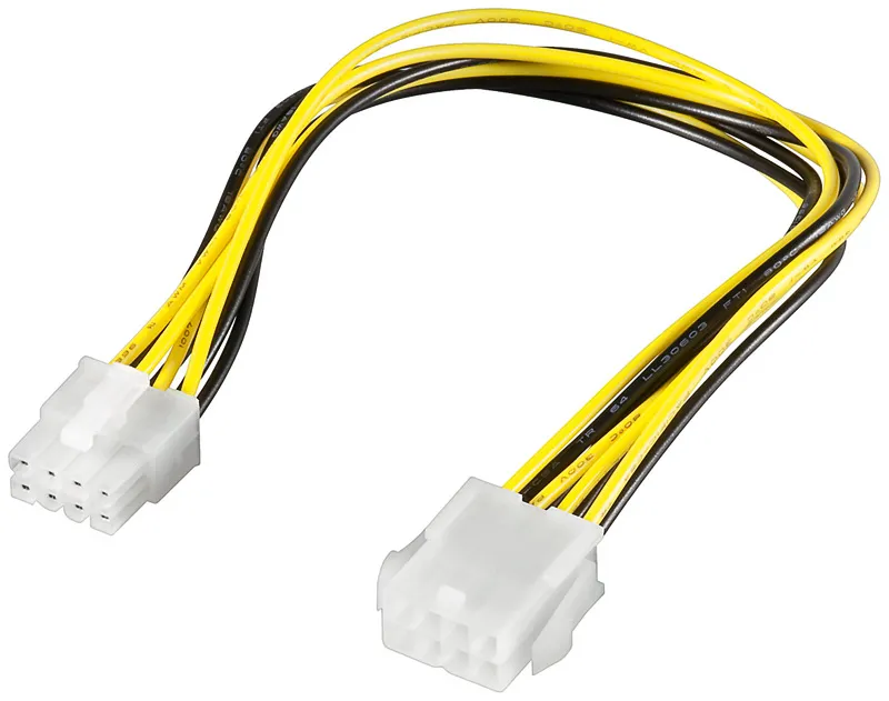 Interne Stromkabelverlängerung 8pol Stecker auf Buchse, 0,2m, Good Connections®