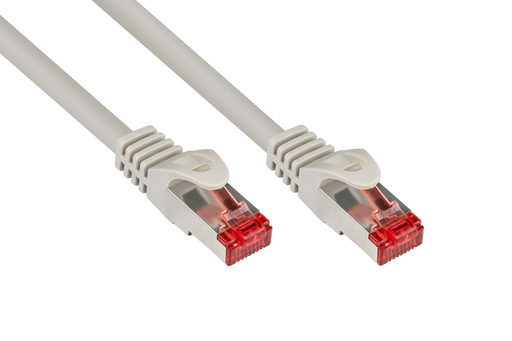 RNS® Patchkabel mit Rastnasenschutz, Cat. 6, S/FTP, PiMF, PVC, 250MHz, grau, 1,5m, Good Connections®