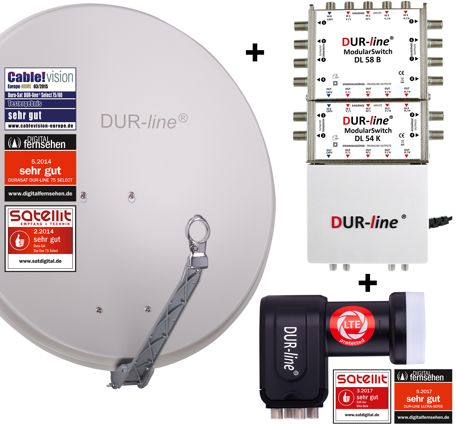 DUR-line Select 75/80 G + 1S/8+4T - 12 Teilnehmer Set