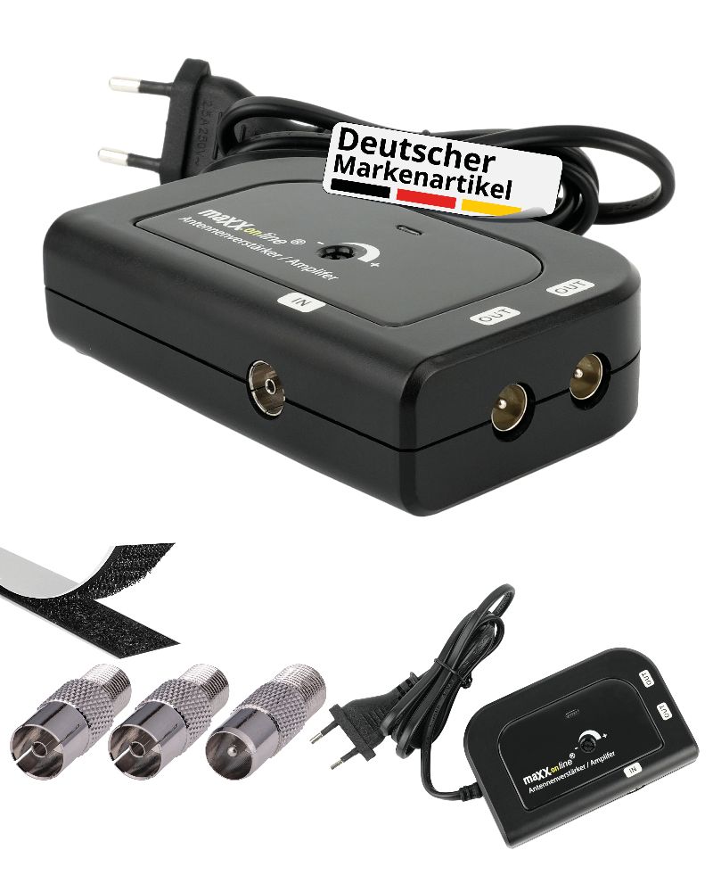 B-Ware Antennenverstärker mit 2 Ausgängen 20 dB Verstärkung, 10-20 dB regelbar, 85-1006 MHz