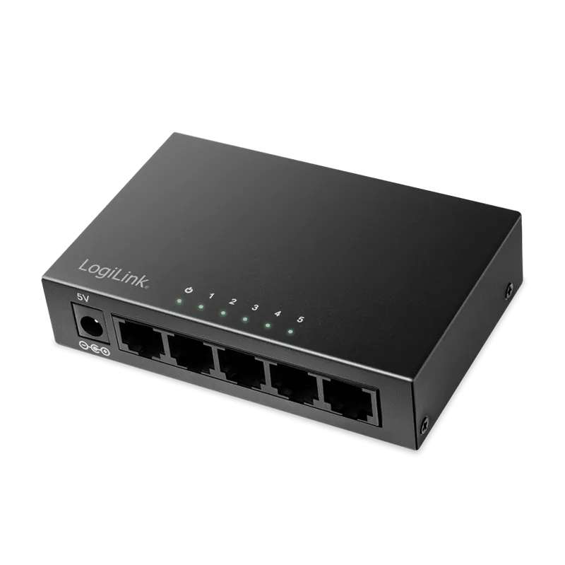 5-Port Gigabit Desktop Netzwerk Switch, Metallgehäuse