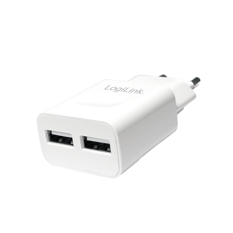 USB Ladeset, 1x Kfz Ladeadapter & 1x Steckdosenadapter mit je 2x USB Anschlüssen
