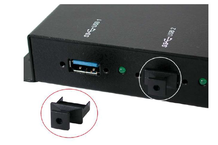 Abdeckung für USB A Buchsen, 10 x für USB 3.0 oder 2.0 Ports