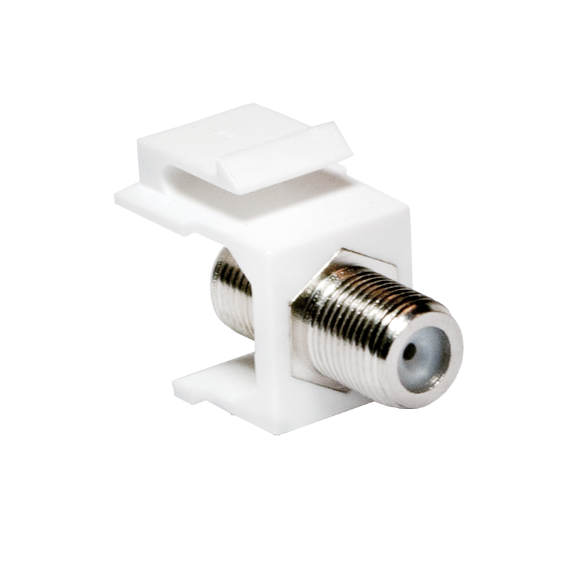 TV/SAT Keystone-Verbinder, F-Typ/F zu F-Typ/F, 75 Ohm, weiß