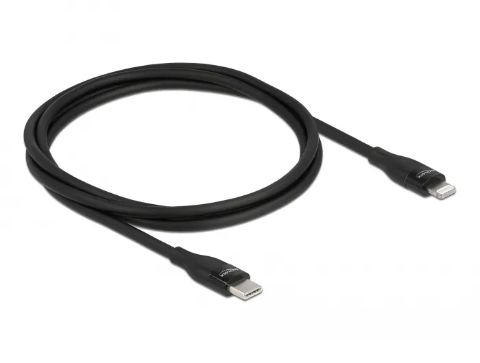 Daten- und Ladekabel USB Type-C™ zu Lightning™ für iPhone™, iPad™ und iPod™ schwarz 1 m MFi, Delock®