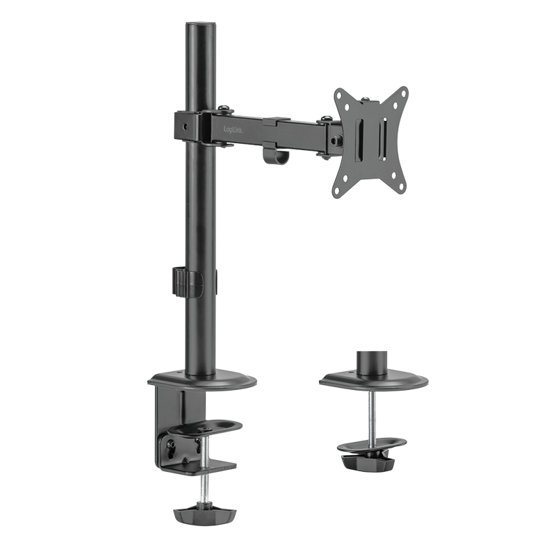 Monitorhalterung, 17–32", Armlänge 376 mm, Stahl, Schwarz