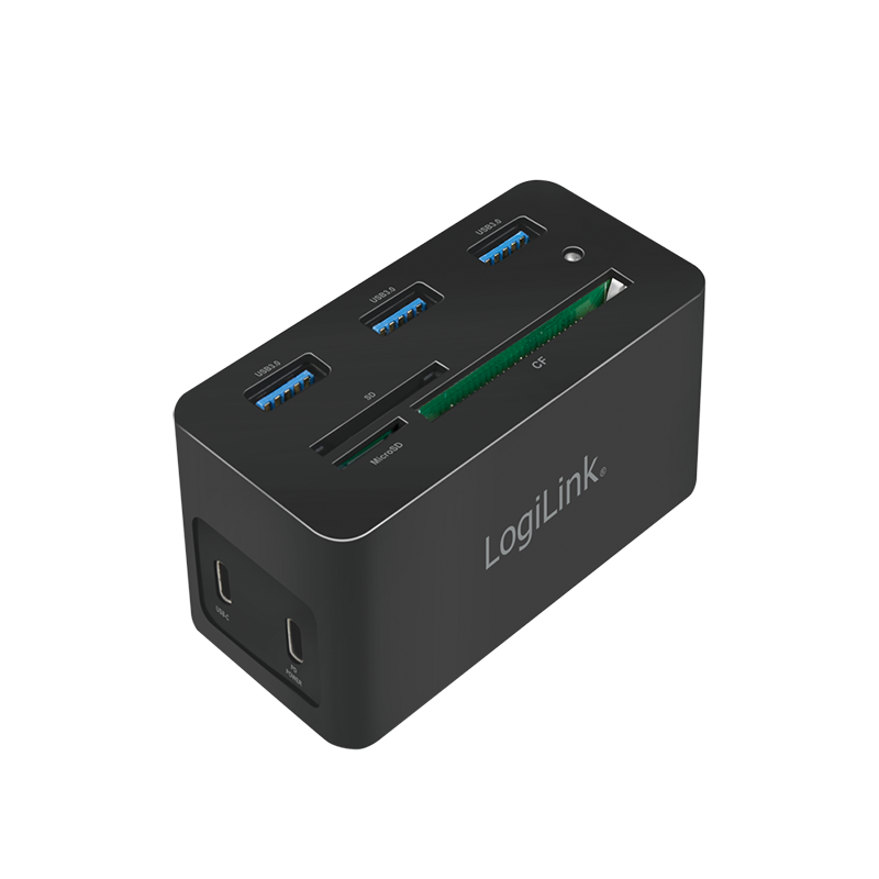 USB 3.2 Gen1-Dockingstation, USB-C, 10-Port, PD, Mini, schwarz