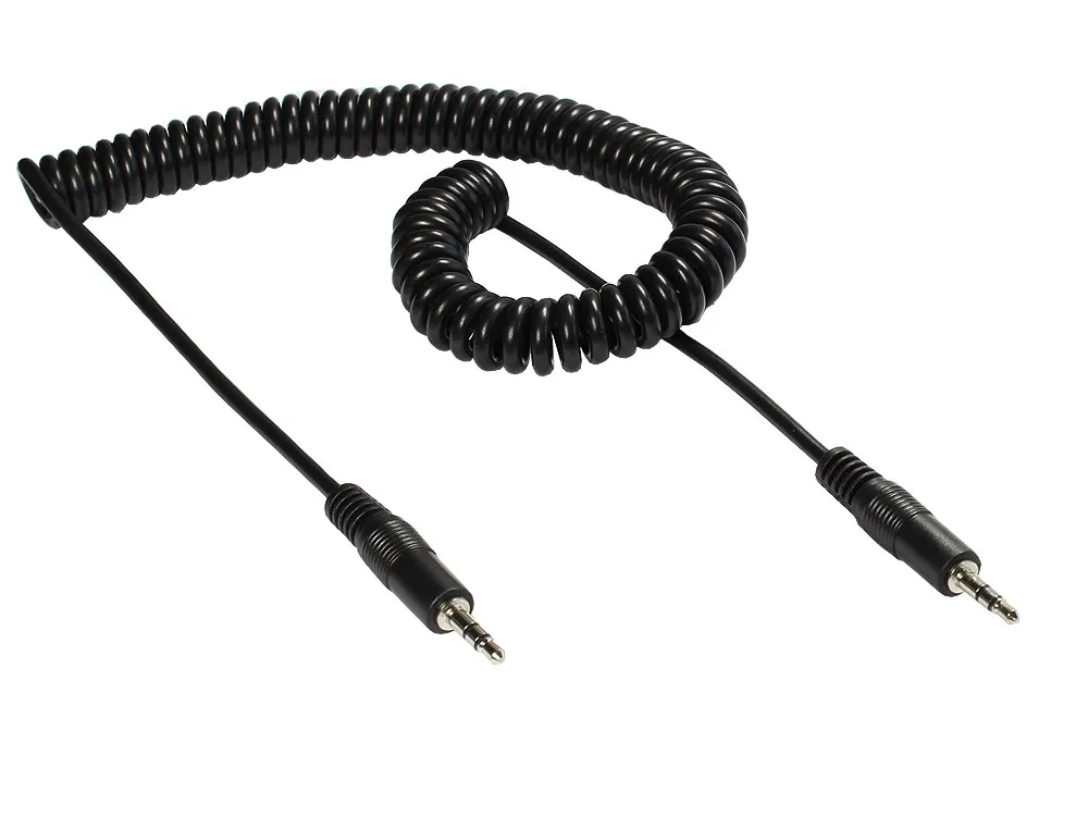 Stereo Verbindung 3,5mm Klinke St. / St., Spiralkabel 2,5m, Good Connections®