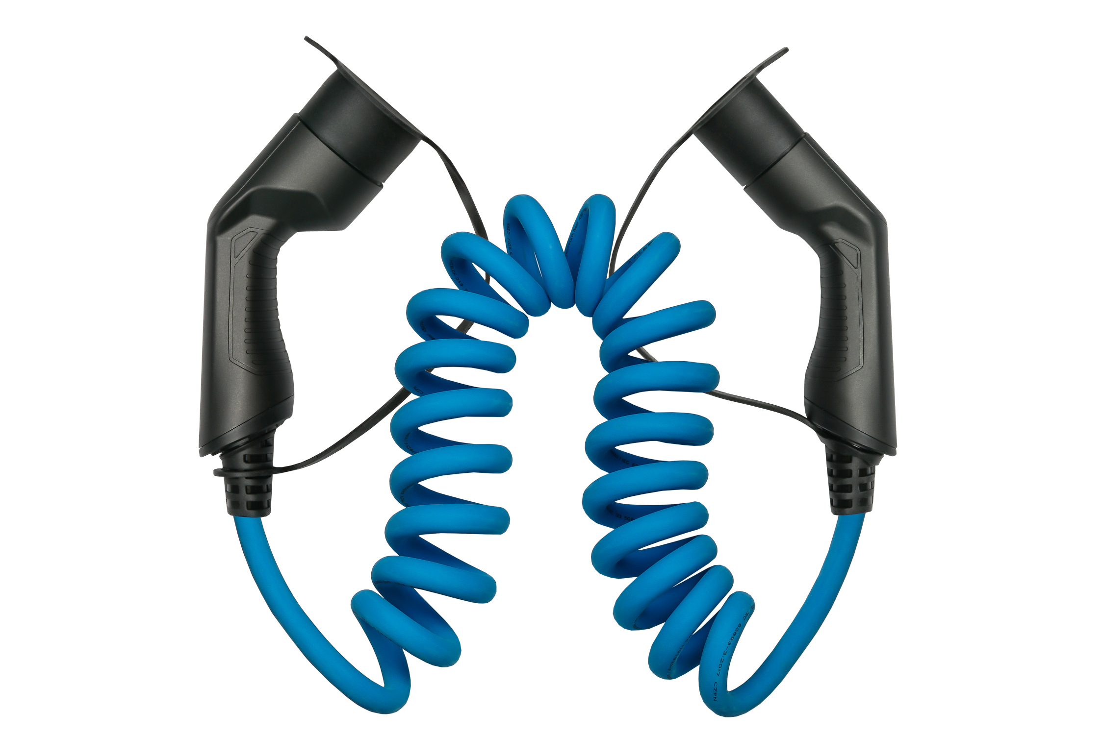 Kabelmeister EVC03-050B  kabelmeister® E-Auto-Ladekabel Mode 3, Typ 2  Stecker an Buchse, 3-phasig, 32 A, 22 kW, blau, 5m