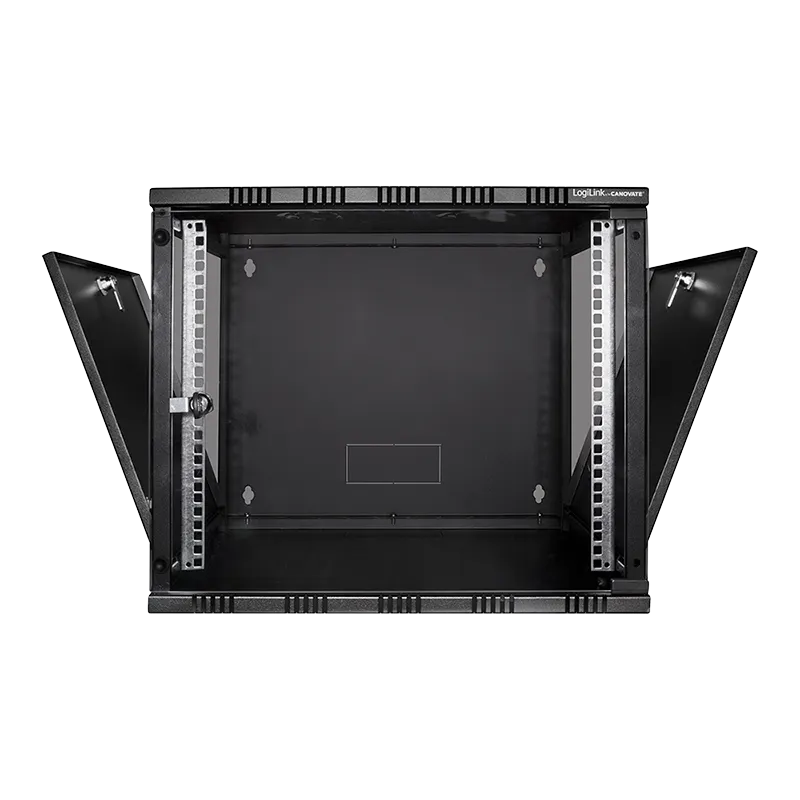 19" SOHO Wandschrank, 12HE 540 x 400 mm, unmontiert, schwarz